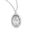 Christ a Little Child Oval Medal Necklace, Sterling Silver