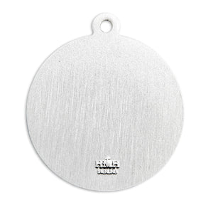 Lightweight Large Saint Jude Round Medal Necklace, Sterling Silver