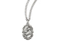 Small Saint Anthony Oval Medal Necklace, Sterling Silver