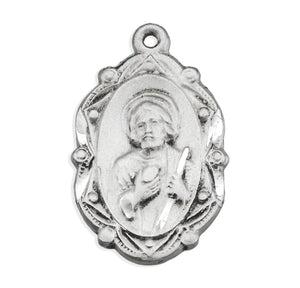 Saint Joseph Oval Medal Necklace, Sterling Silver