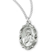 Saint Jude Oval Medal Necklace, Sterling Silver