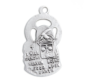 Saint Therese of Lisieux Cut-Out Medal Necklace, Sterling Silver