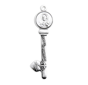 Hearts of Sympathy Key Pendant Necklace, Sterling Silver