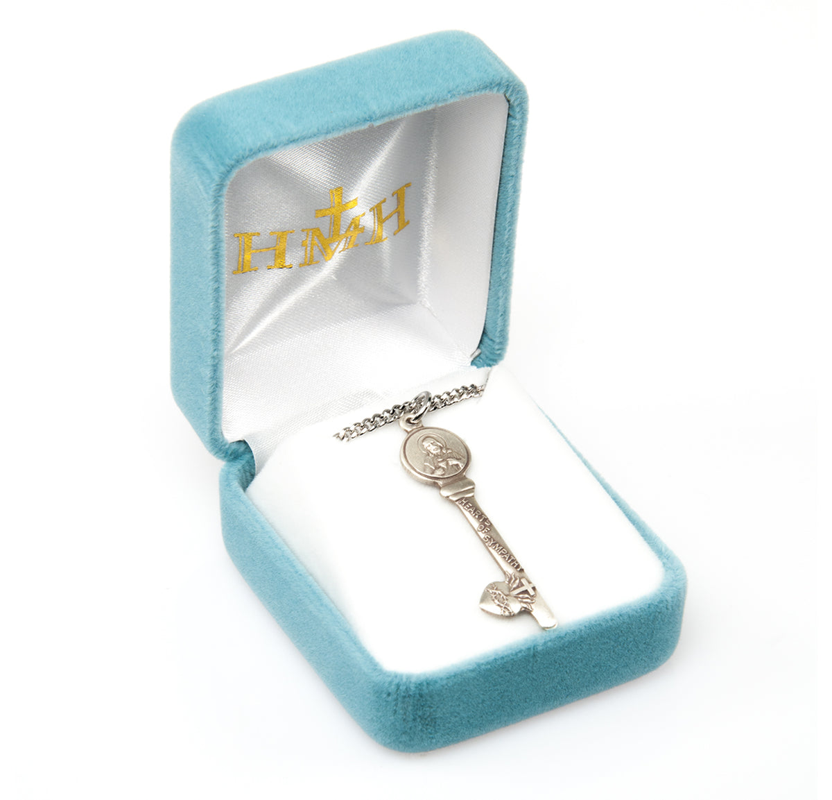 Hearts of Sympathy Key Pendant Necklace, Sterling Silver