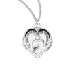Saint Jude Heart Medal Necklace, Sterling Silver