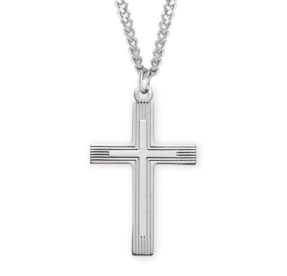 Extra Large Cross Necklace, Sterling Silver