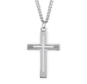 Extra Large Cross Necklace, Sterling Silver