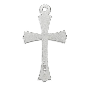 Taper End Cross Necklace, Sterling Silver