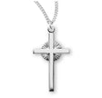 Halo Circle Cross Necklace, Sterling Silver