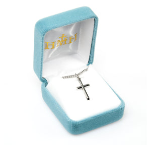 Small High Polish Cross Necklace, Sterling Silver