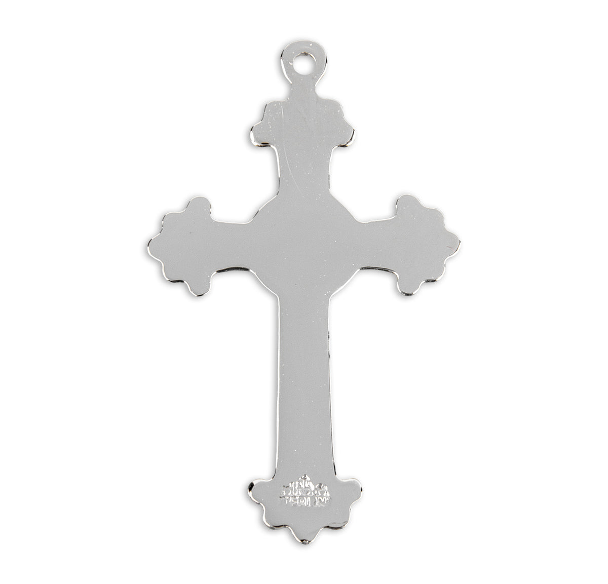 Heavy Large Fancy Cross Necklace, Sterling Silver