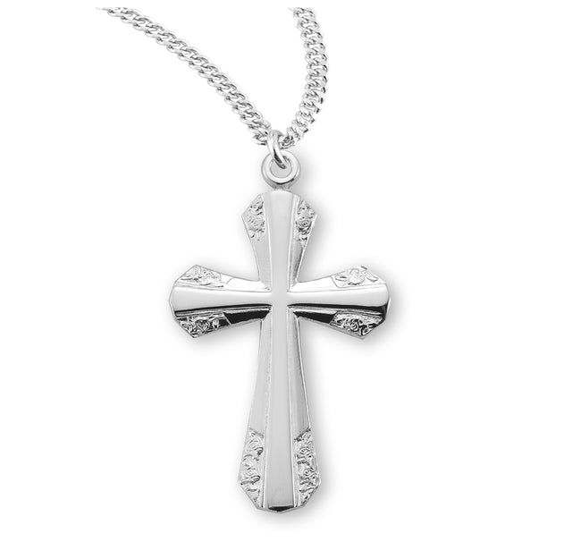 High Polish Within a Cross Necklace, Sterling Silver