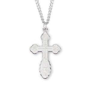 Byzantine Cross Necklace, Sterling Silver