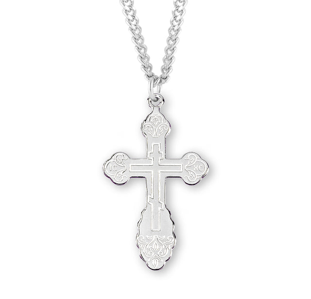 Byzantine Cross Necklace, Sterling Silver