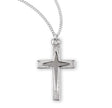 Lightweight Medium Starburst Cross Necklace, Sterling Silver