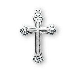 Medium Cross Necklace, Sterling Silver