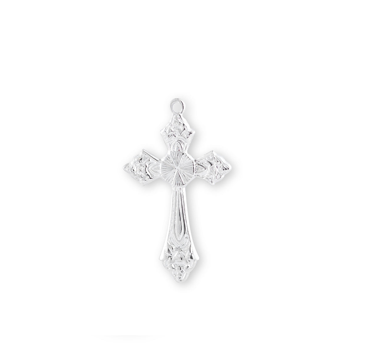 Heavy Large Cross Necklace, Sterling Silver