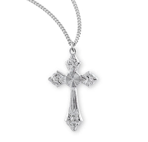 Heavy Large Cross Necklace, Sterling Silver