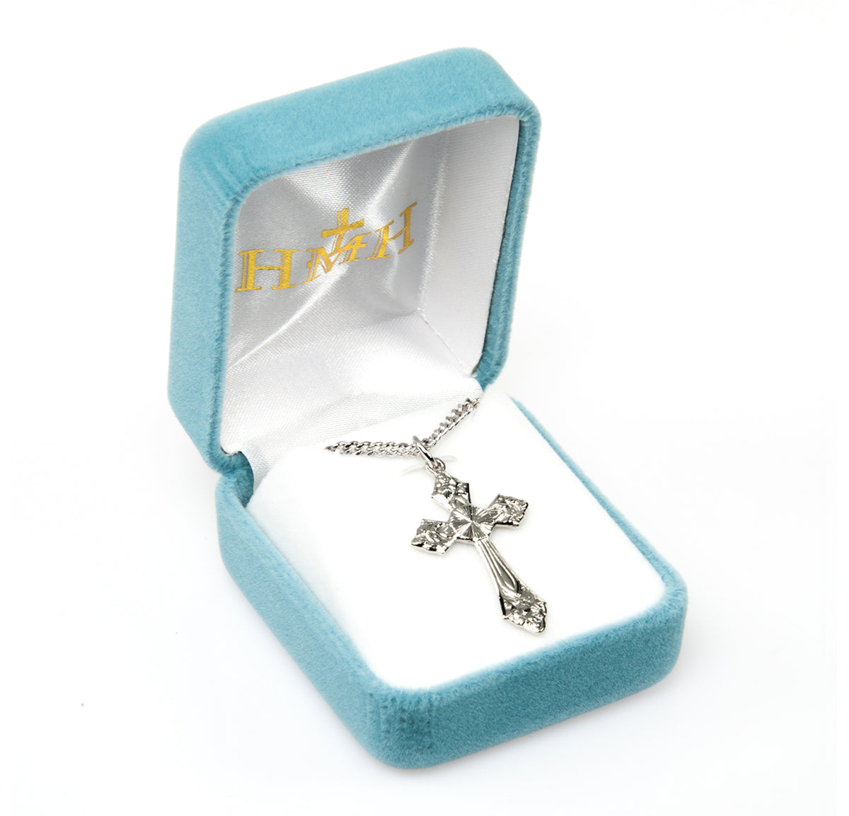 Heavy Large Cross Necklace, Sterling Silver
