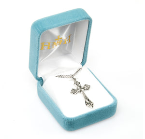 Heavy Large Cross Necklace, Sterling Silver