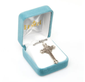 Ornate Cross Necklace, Sterling Silver
