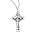 Irish Celtic Crucifix Necklace, Sterling Silver