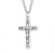Swirl Crucifix Necklace, Sterling Silver