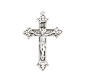 Extra Large Fleur-de-Lis Cross Necklace, Sterling Silver