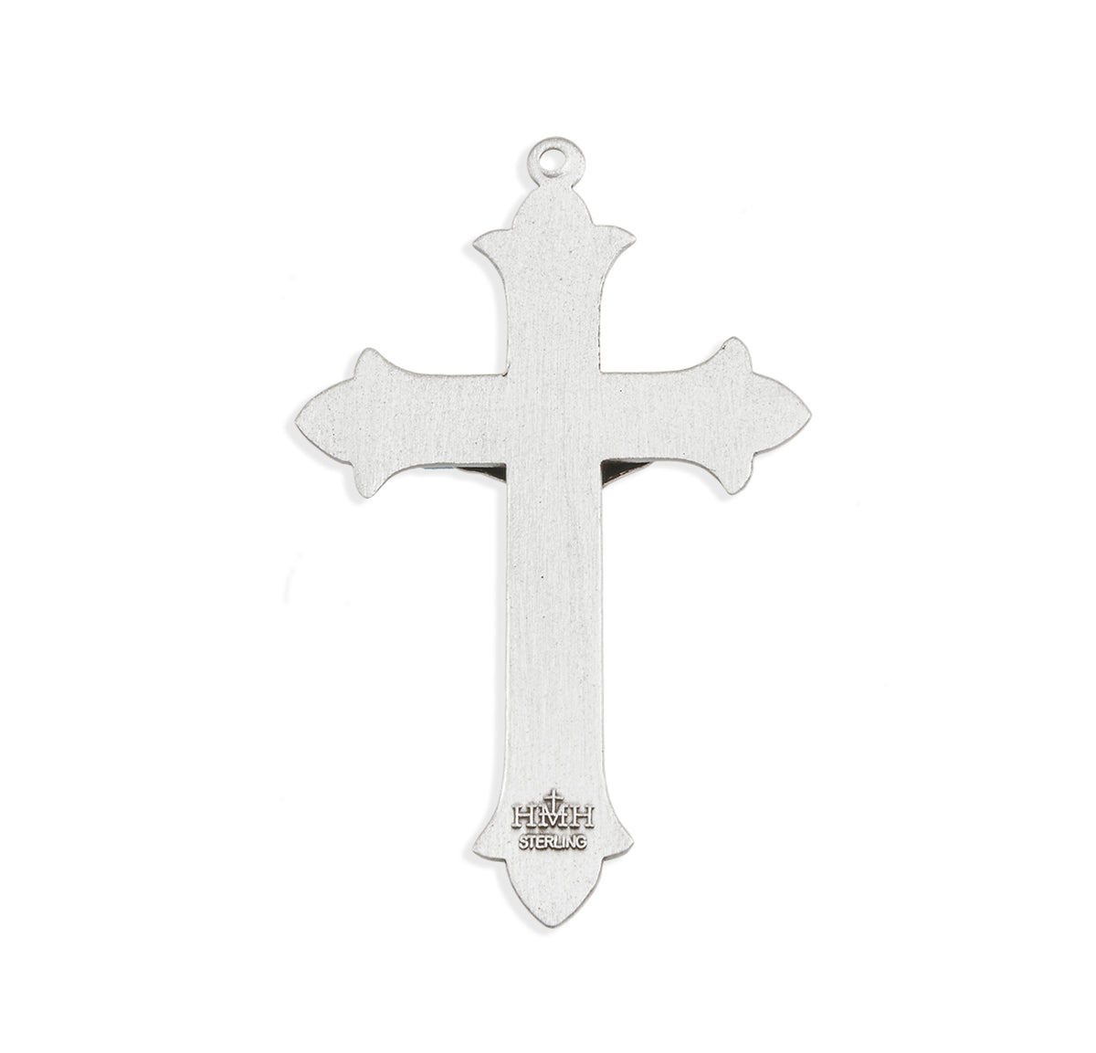 Extra Large Fleur-de-Lis Cross Necklace, Sterling Silver