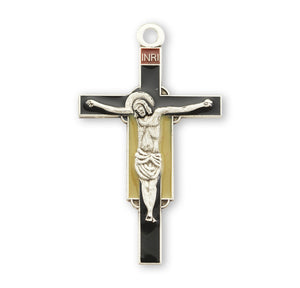 Giotto Renaissance Crucifix Necklace, Sterling Silver