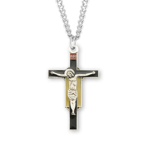 Giotto Renaissance Crucifix Necklace, Sterling Silver