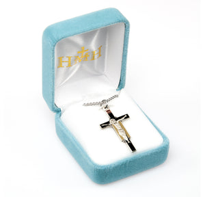 Giotto Renaissance Crucifix Necklace, Sterling Silver