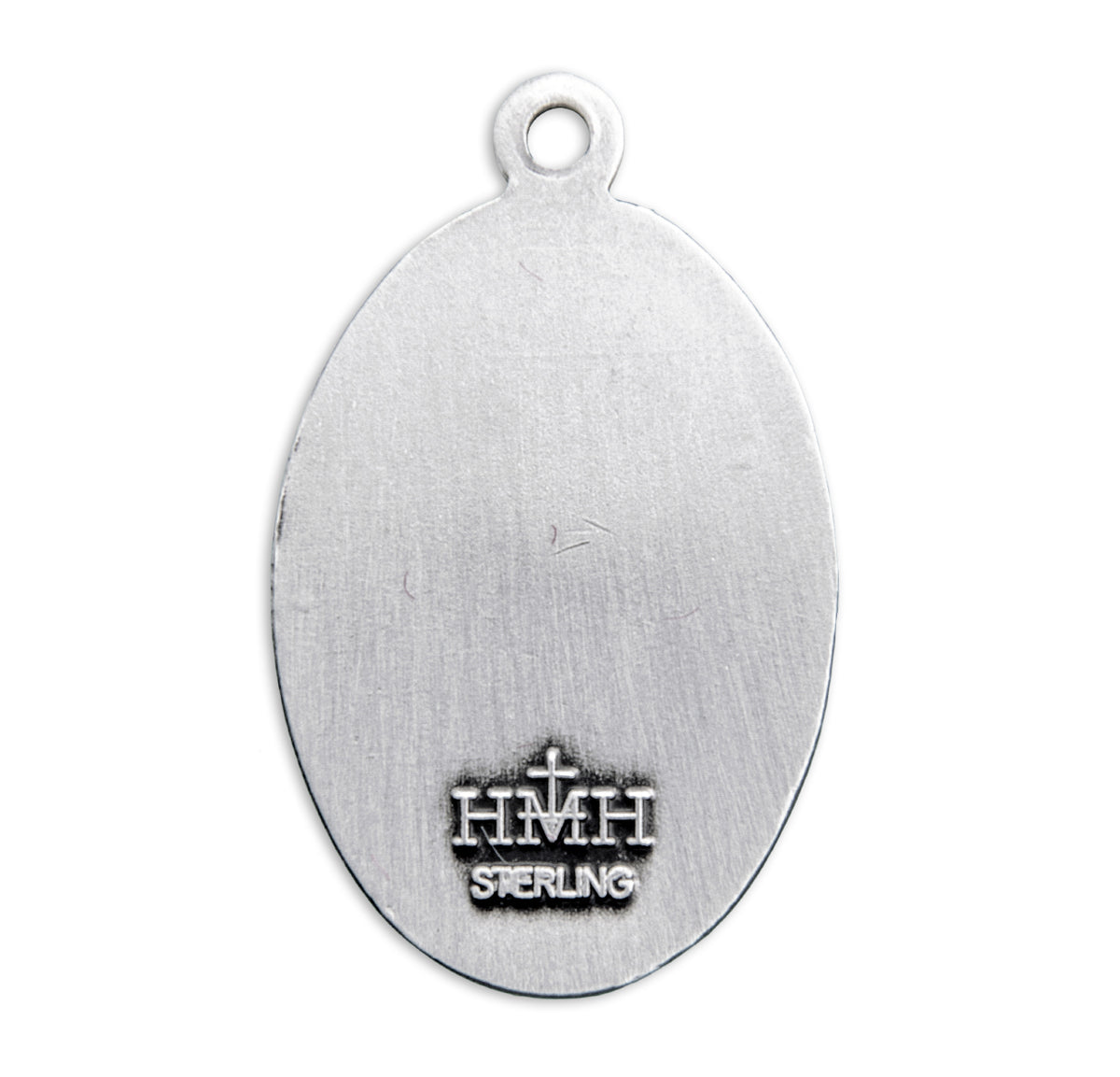 Medium Saint Christopher Oval Medal Necklace, Sterling Silver