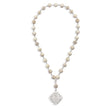 Blessed Sacrament Chaplet, 8mm White Howlite Beads, Sterling Silver