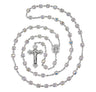 Austrian Crystal Rosary, Double-Capped 7mm Beads & Sterling Silver