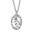 Saint Sebastian Protect This Medal Necklace, Sterling Silver