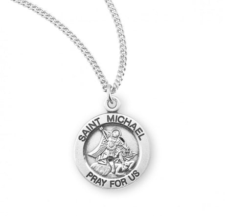 St. Michael Pray For Us Round Medal for Women
