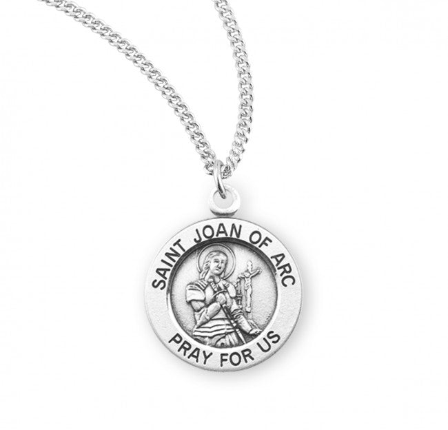 St. Joan of Arc Round Medal for Women