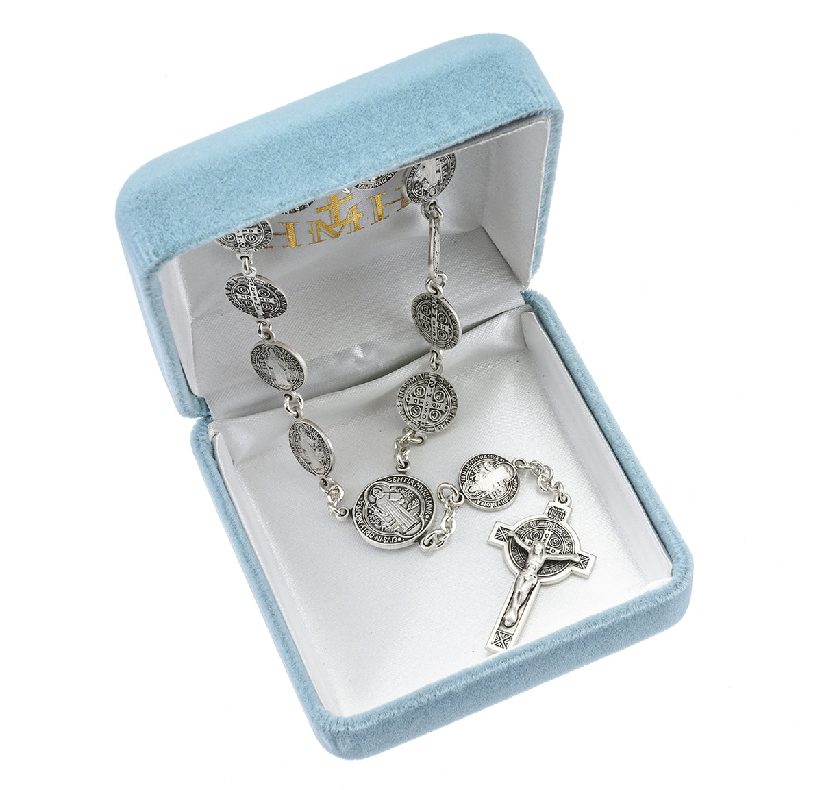 Saint Benedict Single Decade Rosary, Sterling Silver