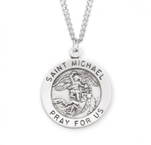 St. Michael Archangel Round Medal for Men
