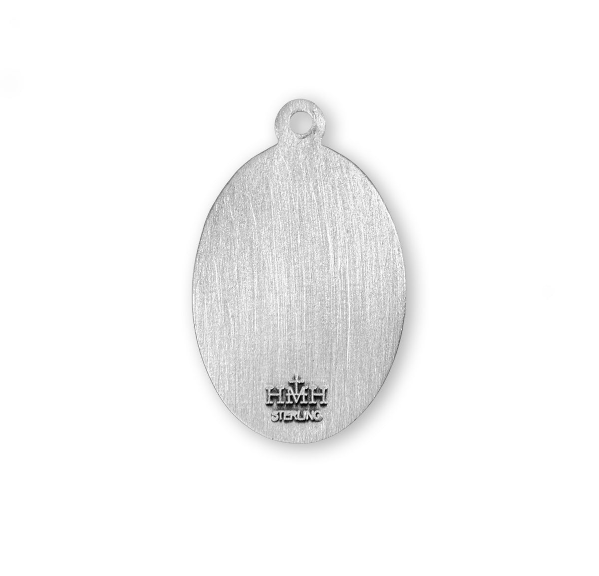 Medium Saint Florian Oval Medal Necklace, Sterling Silver