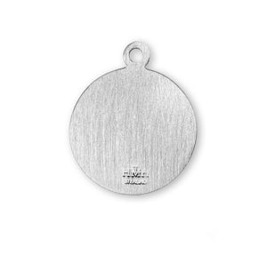 Saint Elias Round Medal Necklace, Sterling Silver