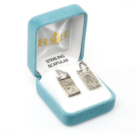 Two Piece Scapular Medals, Sterling Silver