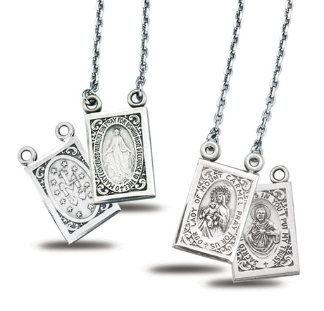 Two Piece Miraculous Medals, Sterling Silver