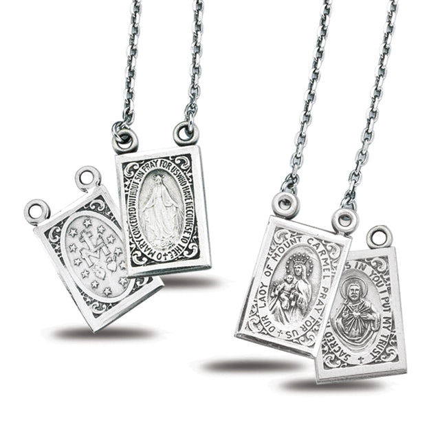 Two Piece Miraculous Medals, Sterling Silver