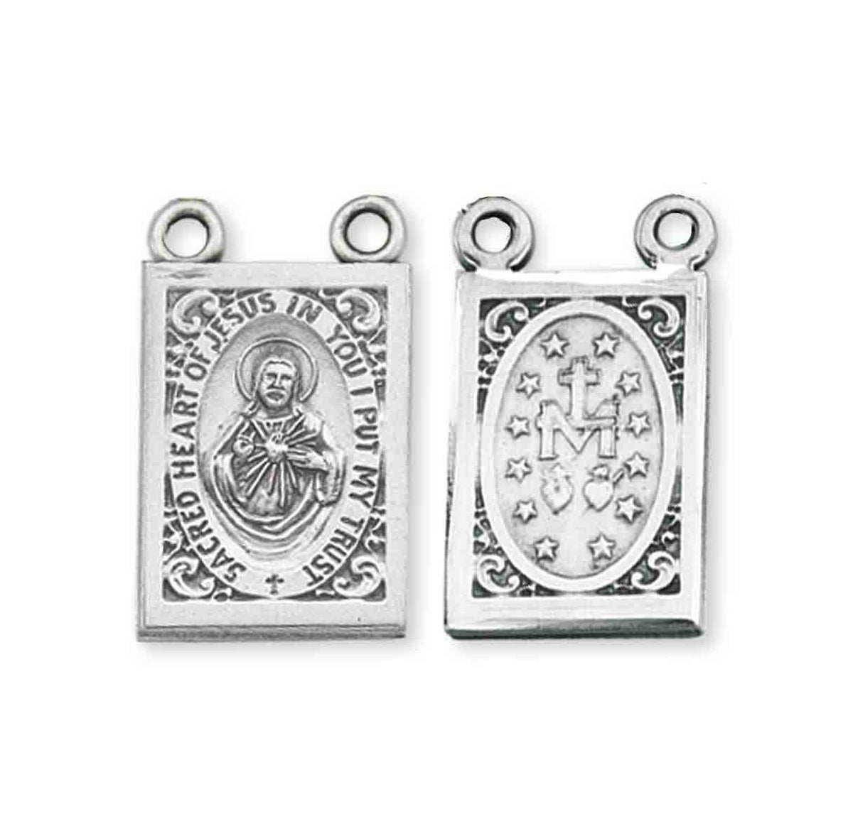 Two Piece Miraculous Medals, Sterling Silver