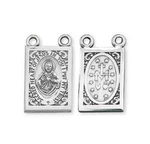 Two Piece Miraculous Medals, Sterling Silver