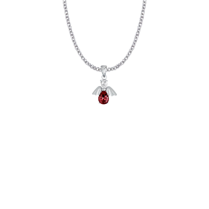 Angel Wing Birthstone Necklace