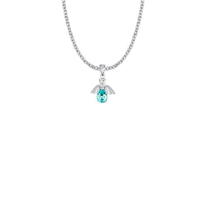 Angel Wing Birthstone Necklace
