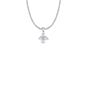 Angel Wing Birthstone Necklace